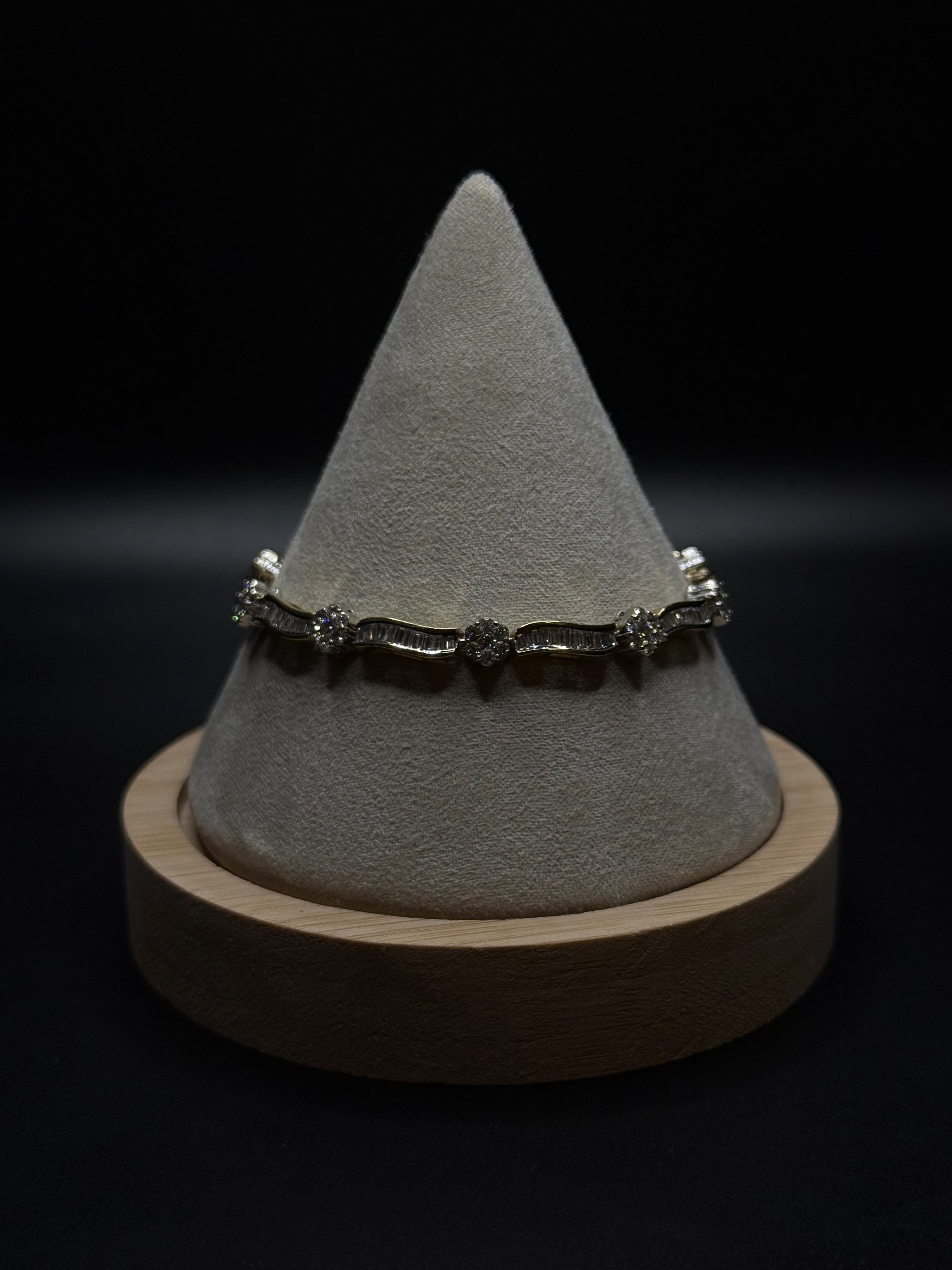 Two Tone Tennis Bracelet